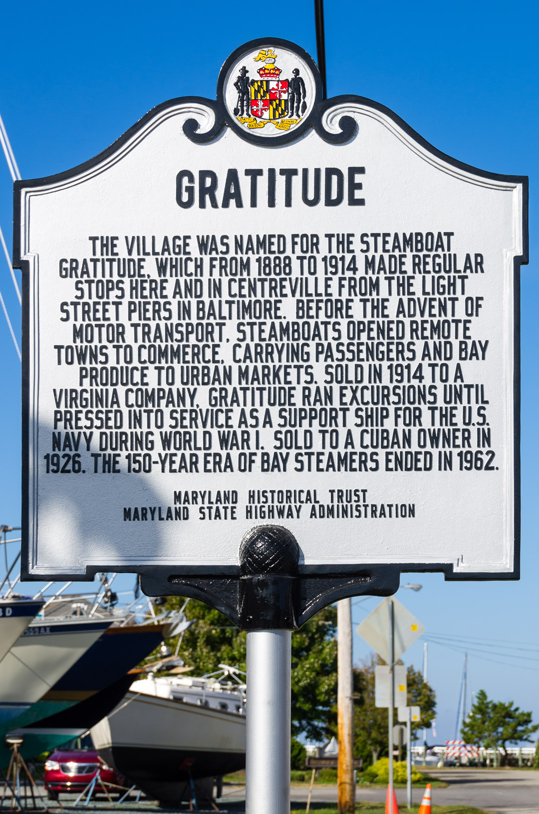 Historical Marker - Gratitude, Rock Hall