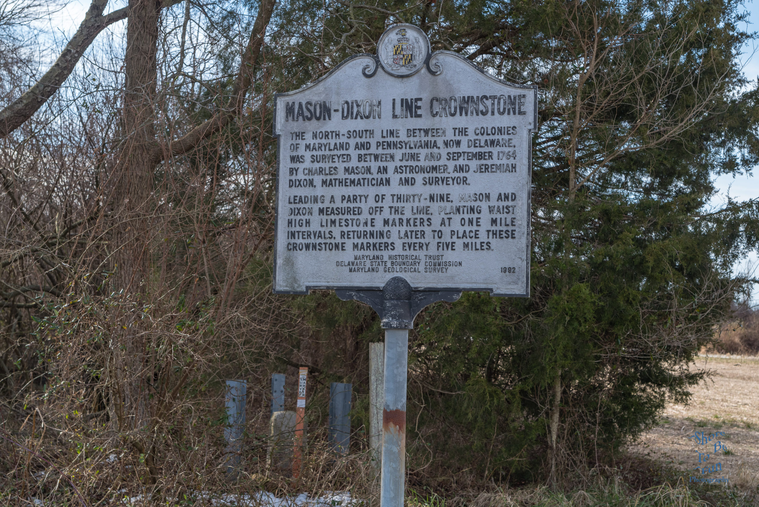 Historical Marker - Mason-Dixon Crownstone, Millington