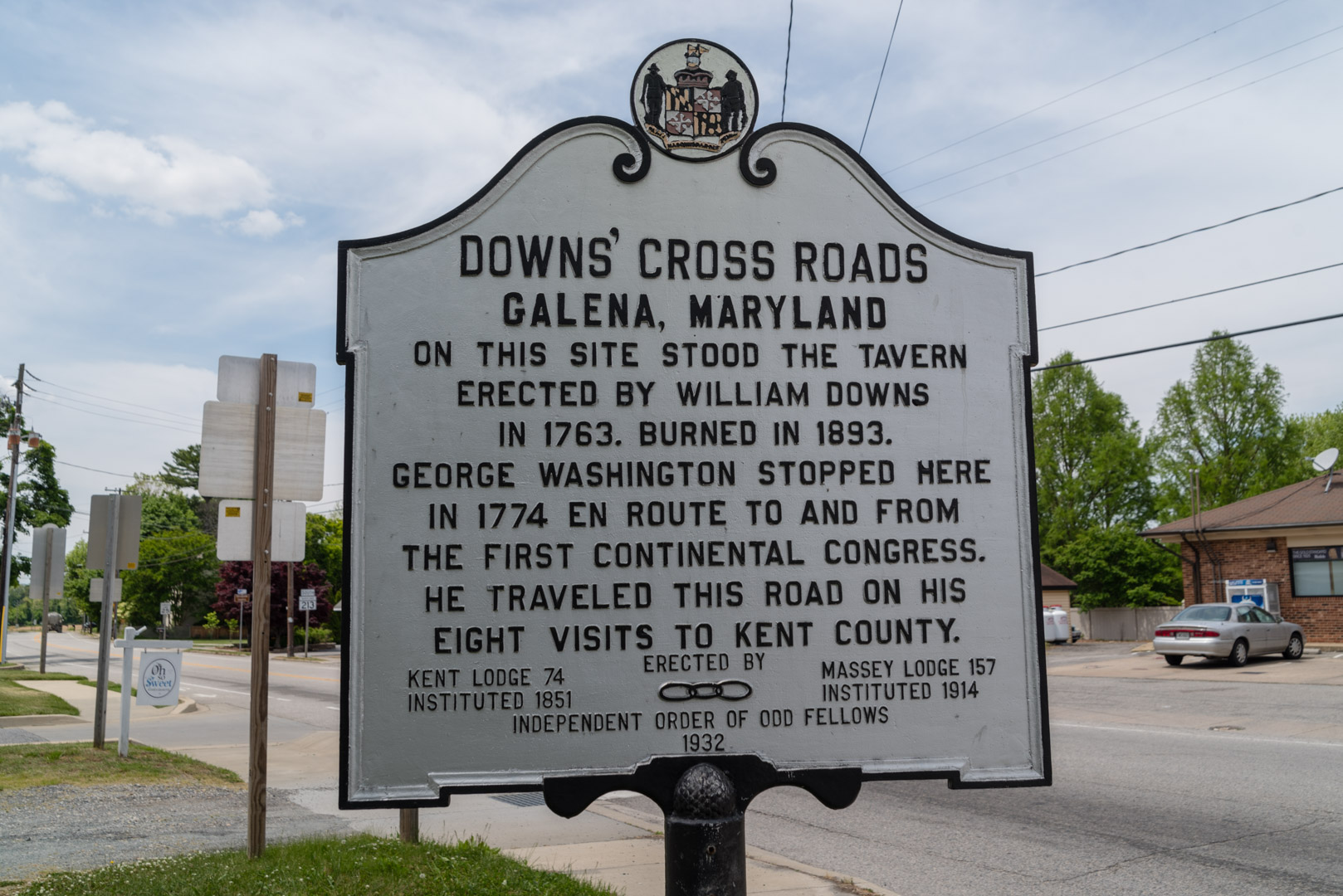 Historical Marker - Downs Crossroads, Galena