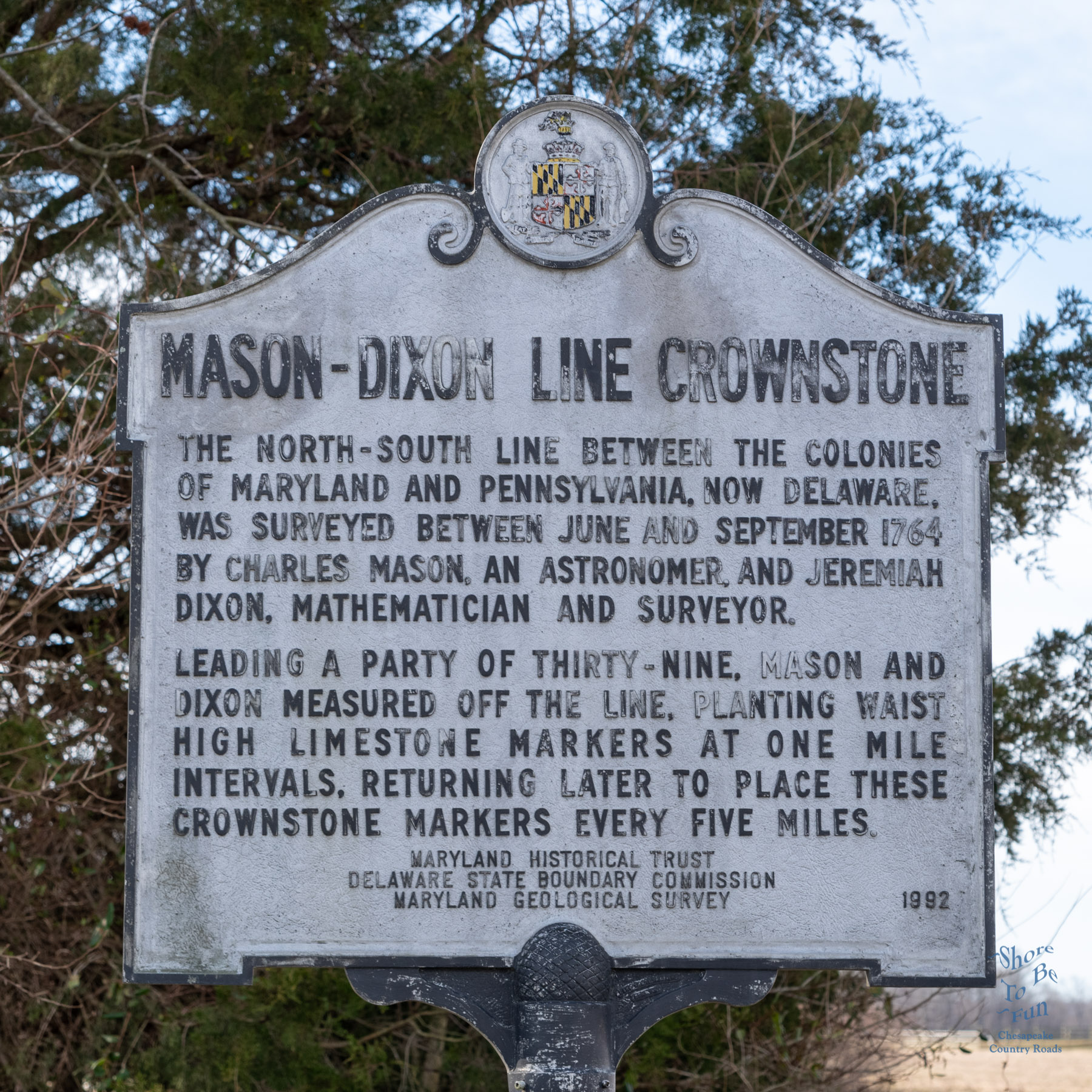 Historical Marker: Mason Dixon Cornerstone Kent County