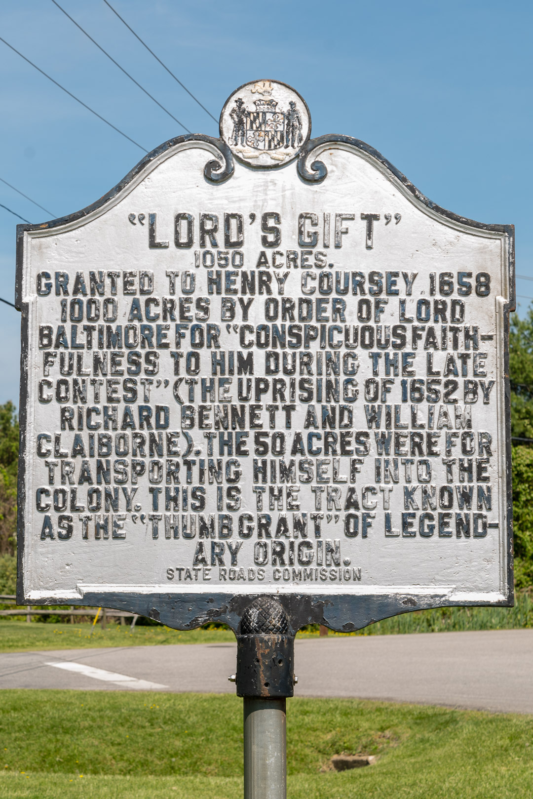 Historical Marker: Lords Gift, Queenstown MD