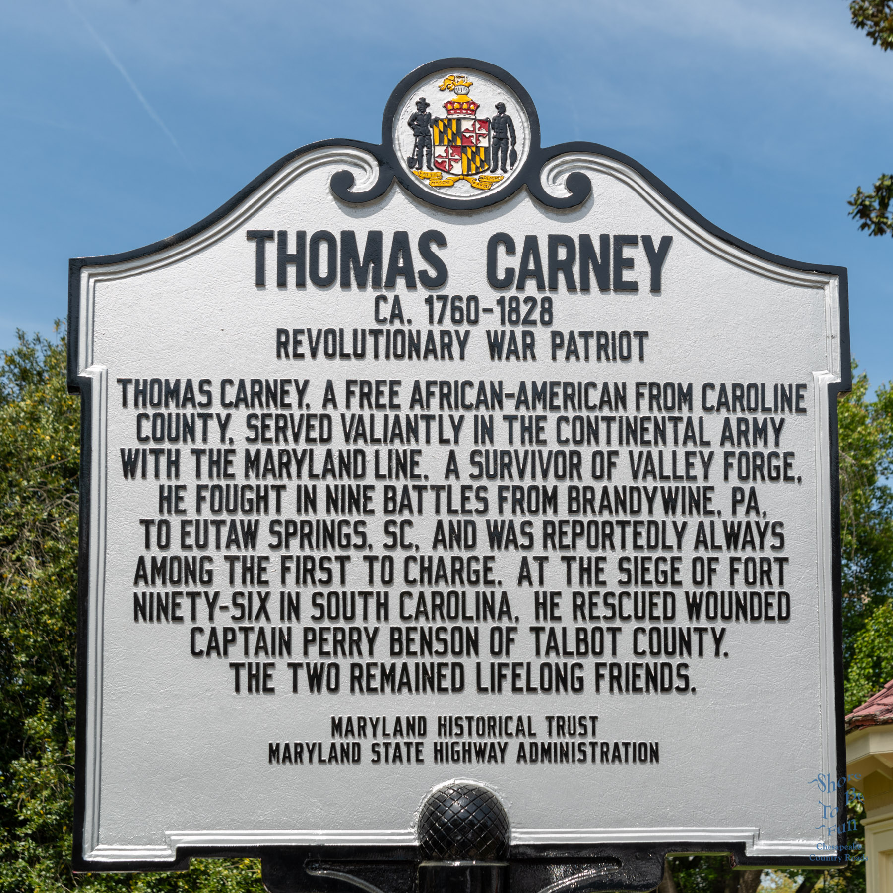 Historical Marker - Thomas Carney Denton, Caroline County Maryland