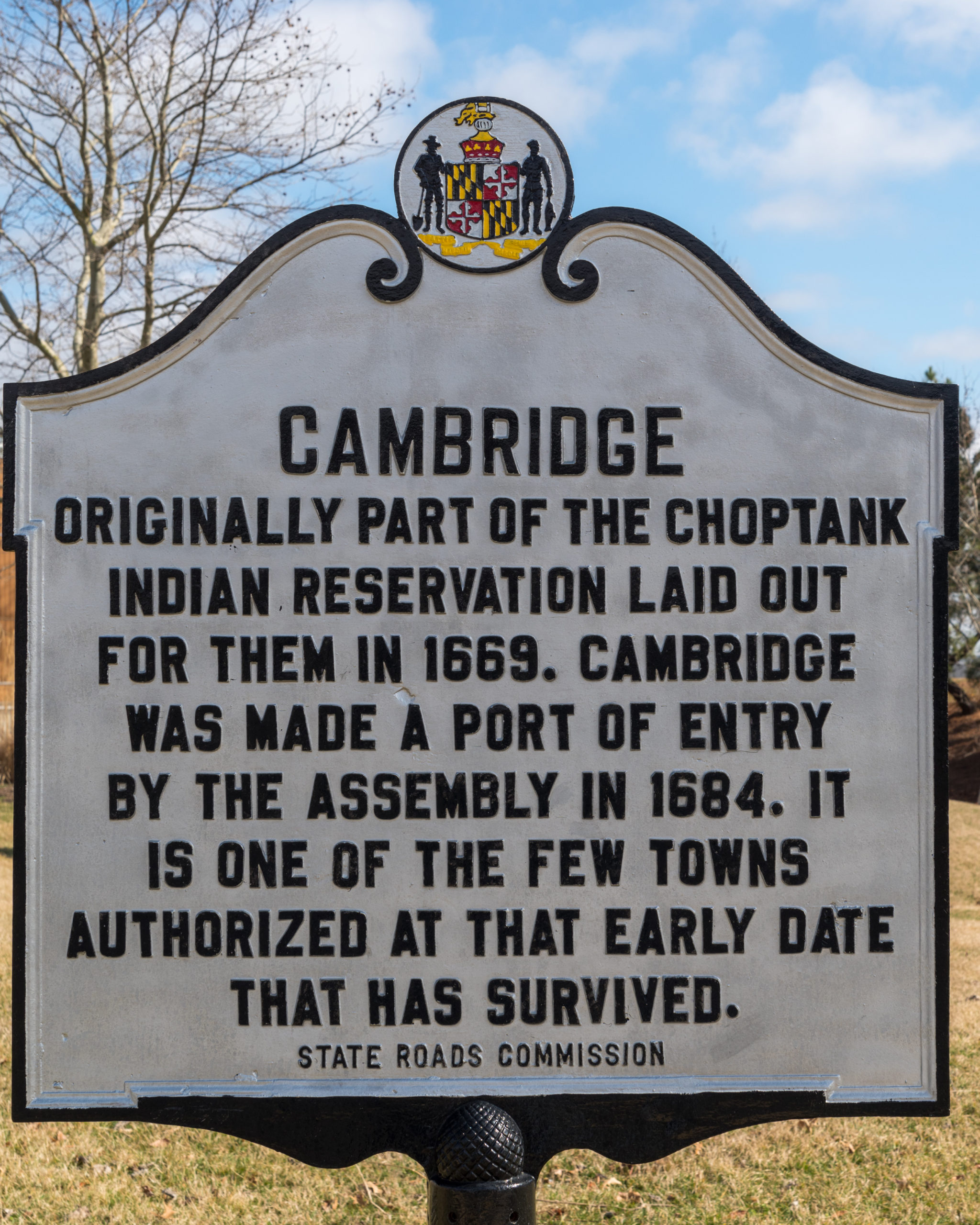 Historical Marker - Cambridge, Dorchester County