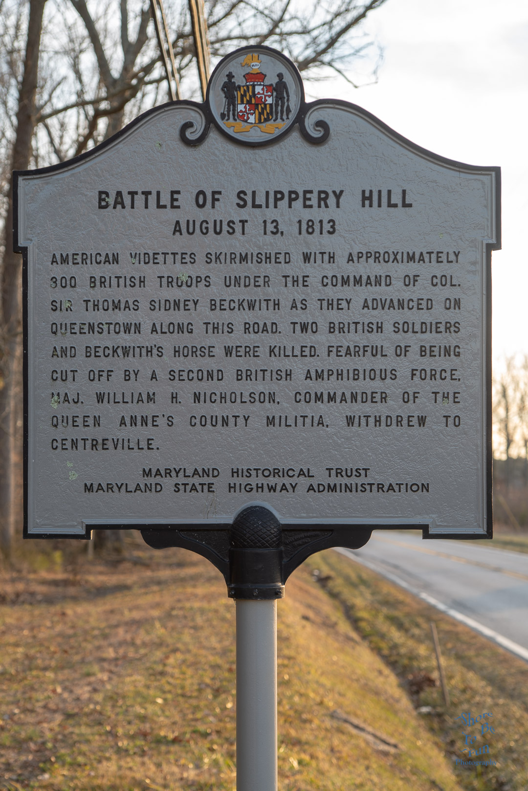 Historical Marker Battle of Slippery Hill QA County