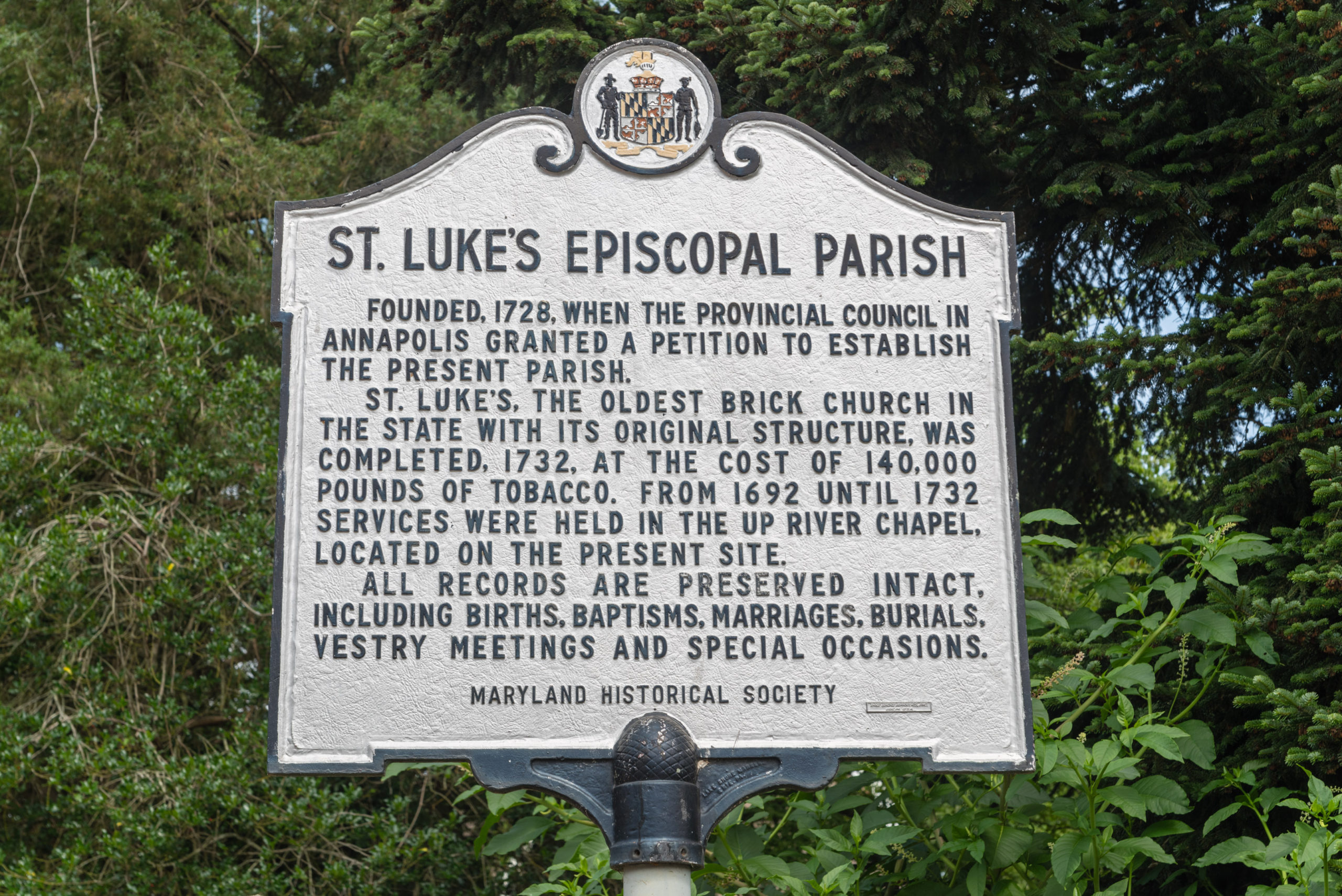 Historical Marker St Lukes Episcopal Parish