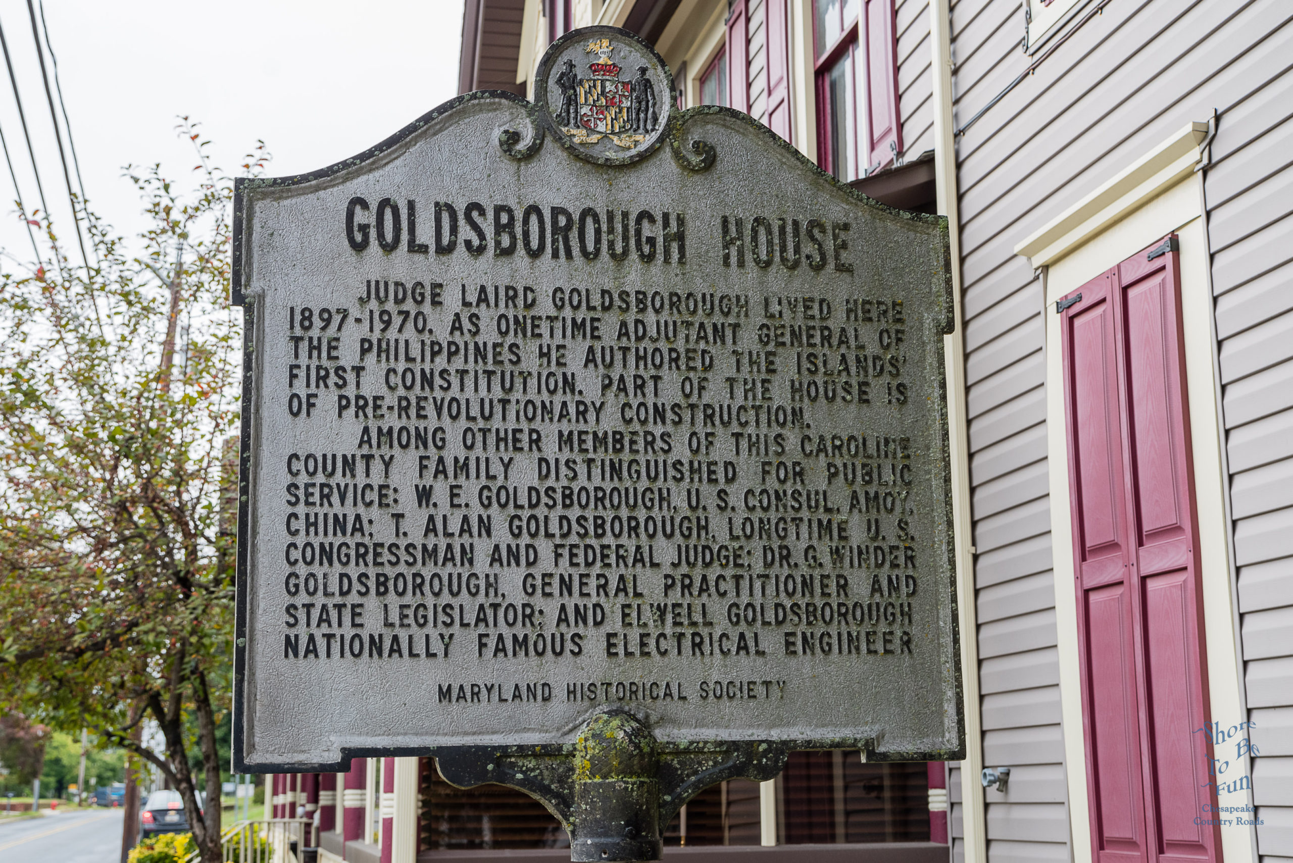 Historical Marker Goldsborough House Greensboro Maryland